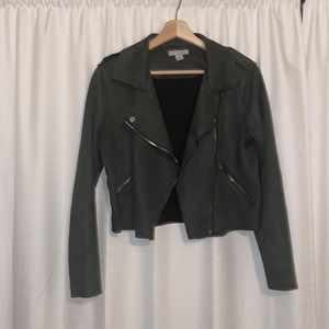 Soft Suede - Forest Green Cropped Jacket